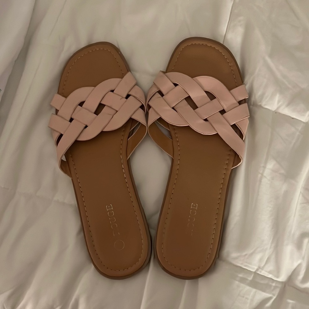 Pink sandal slides